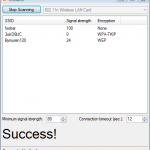 outSSIDer Screenshot - Success