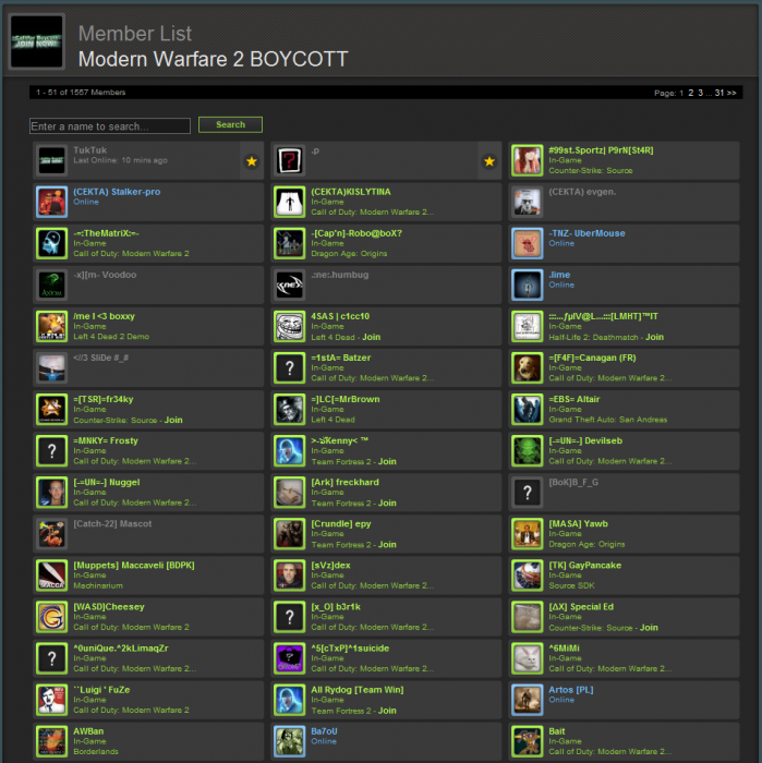 Modern Ware 2 Boycott Steam Group